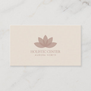 Carte De Visite Terracotta Lotus Fleur Nom Personnalisé Yoga