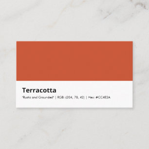 Carte De Visite Terracotta "Rustique et Ancré"