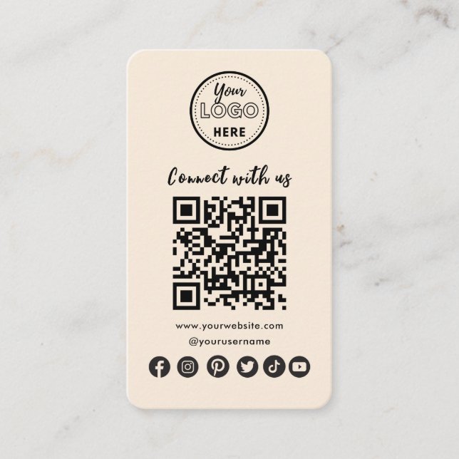 Carte De Visite Terracotta Se Connecter Aux Médias Sociaux América (Devant)