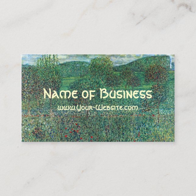 Carte De Visite Terrain de fleurs à Litzlberg Klimt, Paysage Vinta (Devant)