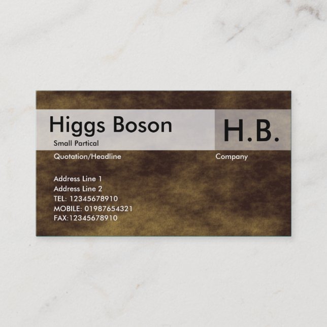 Carte De Visite Terrain planétaire (Devant)