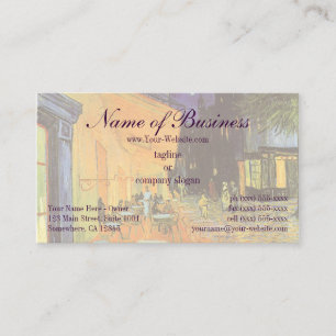 Carte De Visite Terrasse du café la nuit de Vincent van Gogh