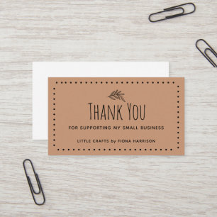 Carte De Visite Terreux Merci de soutenir ma petite entreprise 