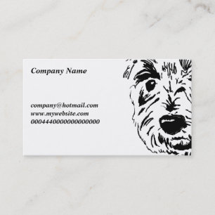 Carte De Visite Terrier font face, nom de la société,