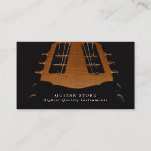 Carte De Visite Tête de guitare, magasin d'instruments de musique
