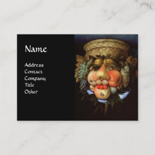 Carte De Visite Tête réversible avec le panier du fruit
