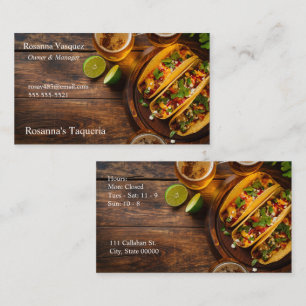 Carte De Visite Tête supérieure des tacos avec espace de copie