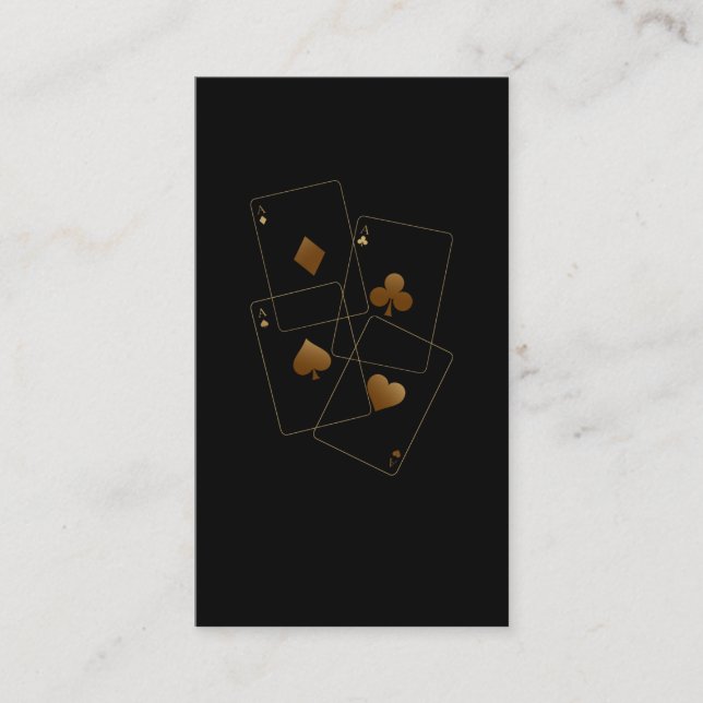 Carte De Visite Texas Hold'Em Joueur de Poker Casino Jeu (Devant)
