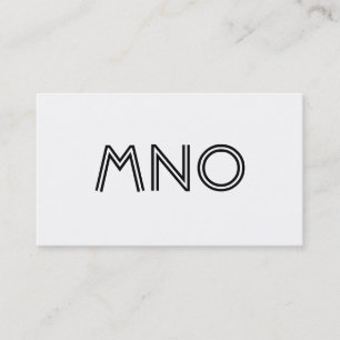 Carte De Visite Texte de coutume de monogramme