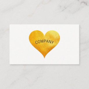 Carte De Visite Texte de l'Arche Coeur Or Cutesy