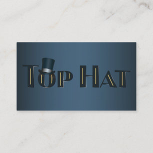 Carte De Visite Texte décoratif d'indigo de casquette supérieur