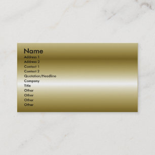 CARTE DE VISITE TEXTE D'OR