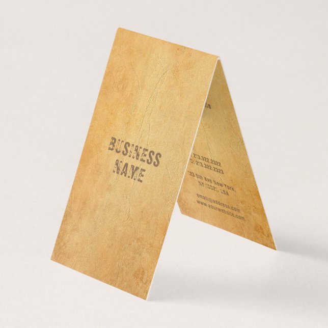 Carte De Visite Texte en détresse, aspect papier ancien nostalgiqu (Devant)