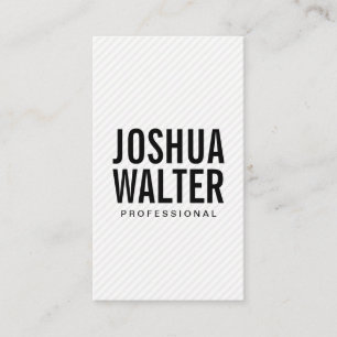 Carte De Visite Texte en gras simple avec bandes