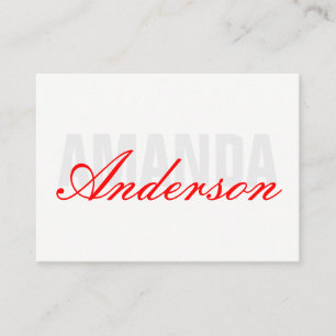 Carte De Visite Texte gras et élégant