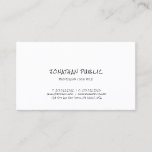 Carte De Visite Texte manuscrit moderne simple professionnel ordin