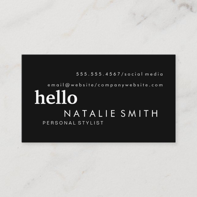 Carte De Visite Texte mixte (Devant)