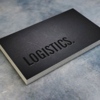 Texte noir gras minimaliste de la logistique