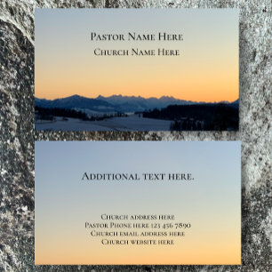 Carte De Visite Texte personnalisé Christian Church Pastor Personn