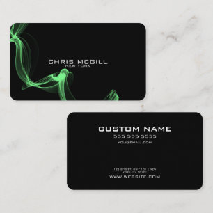 Carte De Visite TEXTE PERSONNALISÉ - Luminosité noire minimaliste