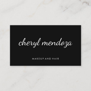 Carte De Visite Texte pointu noir