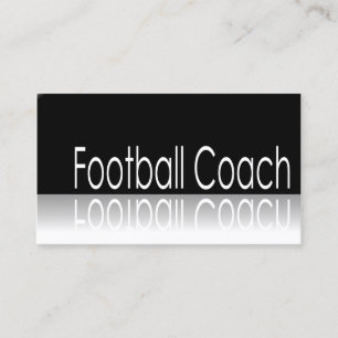 Carte De Visite Texte Réfléchissant - Entraîneur de football - Car