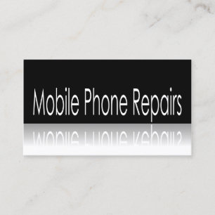 Carte De Visite Texte Réfléchissant - Réparations de téléphones po
