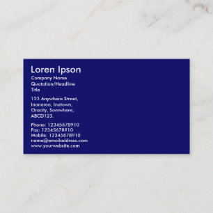 Carte De Visite Texte simple - Dp Navy