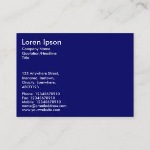 Carte De Visite Texte simple - Dp Navy
