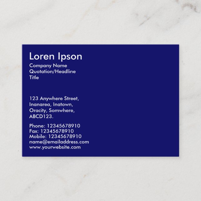 Carte De Visite Texte simple - Dp Navy (Devant)