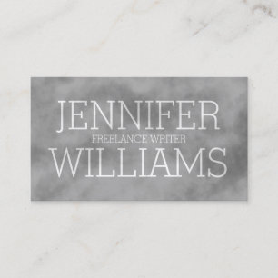 Carte De Visite Texte transparent de brouillard de nuage