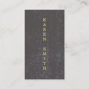 Carte De Visite Texte vertical Style moderne Grunge