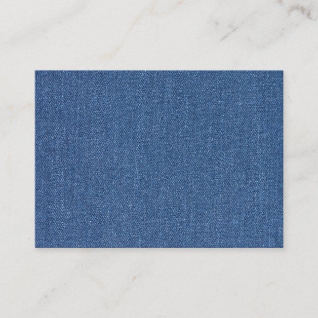 Carte De Visite Textile fabric bleu fashion jean denim (Devant)