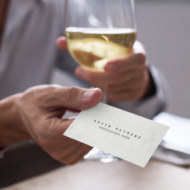 Carte De Visite texture âgée blanc professionnel élégant (Créateur téléchargé)