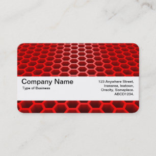 Carte De Visite Texture Band V2 - Perspective nid d'abeille Rouge