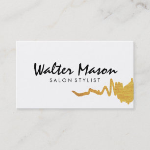 Carte De Visite Texture brossée Artistic Faux Gold