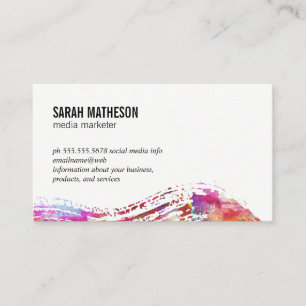 Carte De Visite Texture brossée colorée