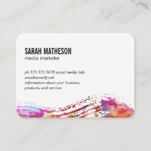 Carte De Visite Texture brossée colorée