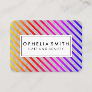 Carte De Visite Texture couleur chic rayures
