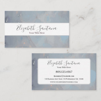 Carte De Visite Texture cristalline gris bleu