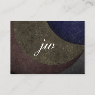 Carte De Visite Texture de bloc de couleur sophistiquée avec monog