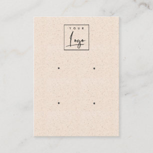 Carte De Visite Texture de céramique rose blush 2 Logo de présento