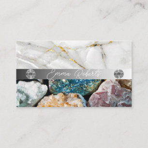 Carte De Visite Texture de cristal de quartz améthyste minéral Ent