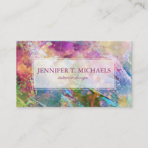 Carte De Visite texture de gris Abstrait avec peinture d'aquarelle