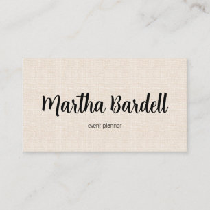 Carte De Visite Texture de lin naturel
