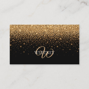 Carte De Visite Texture de luxe élégant avec paillettes dorées