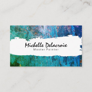 Carte De Visite Texture de peinture   Artistique