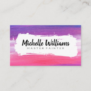 Carte De Visite Texture de peinture   Brise-brousse artistique