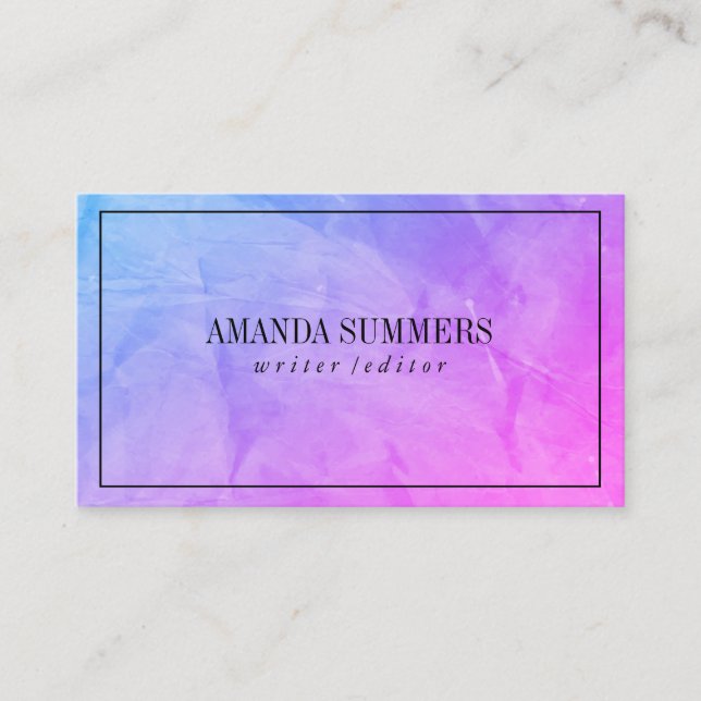 Carte De Visite Texture de rinçage (Devant)