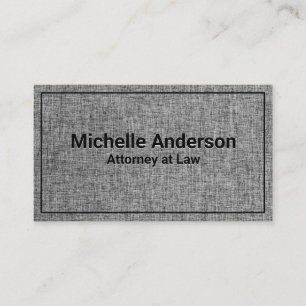 Carte De Visite Texture de tissu gris   Bordure noire